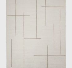 Rectangle Brint Abstract Wool Rug